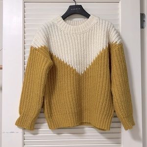 Block color sweater